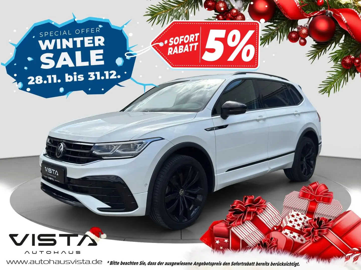 Volkswagen Tiguan Allspace *R-LINE*7 SITZER*APP*STH*ACC*4MO Bianco - 1