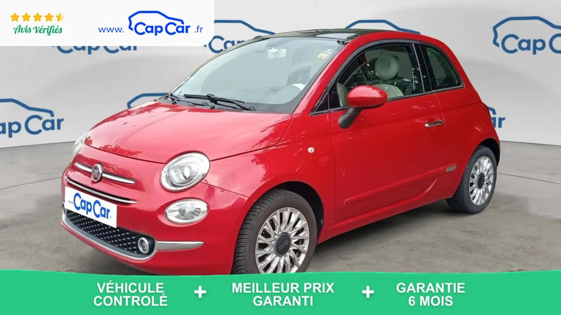 Fiat 500 II 1.2 69 Lounge Rouge - 1