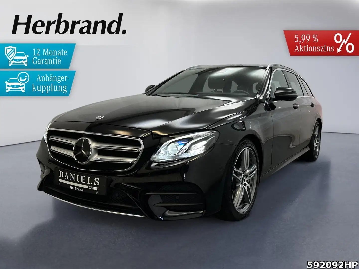 Mercedes-Benz E 350 d T AMG Line AHK DISTRONIC+ 360° Memory Schwarz - 1