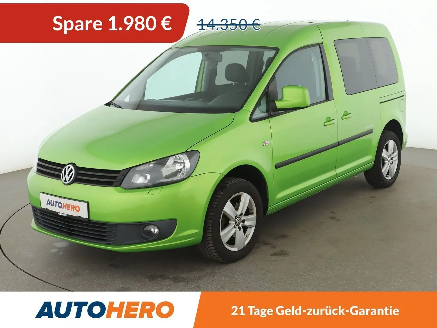 Volkswagen Caddy 1.6 TDI Soccer Trendline*KLIMA*PDC*SHZ* Grün - 1
