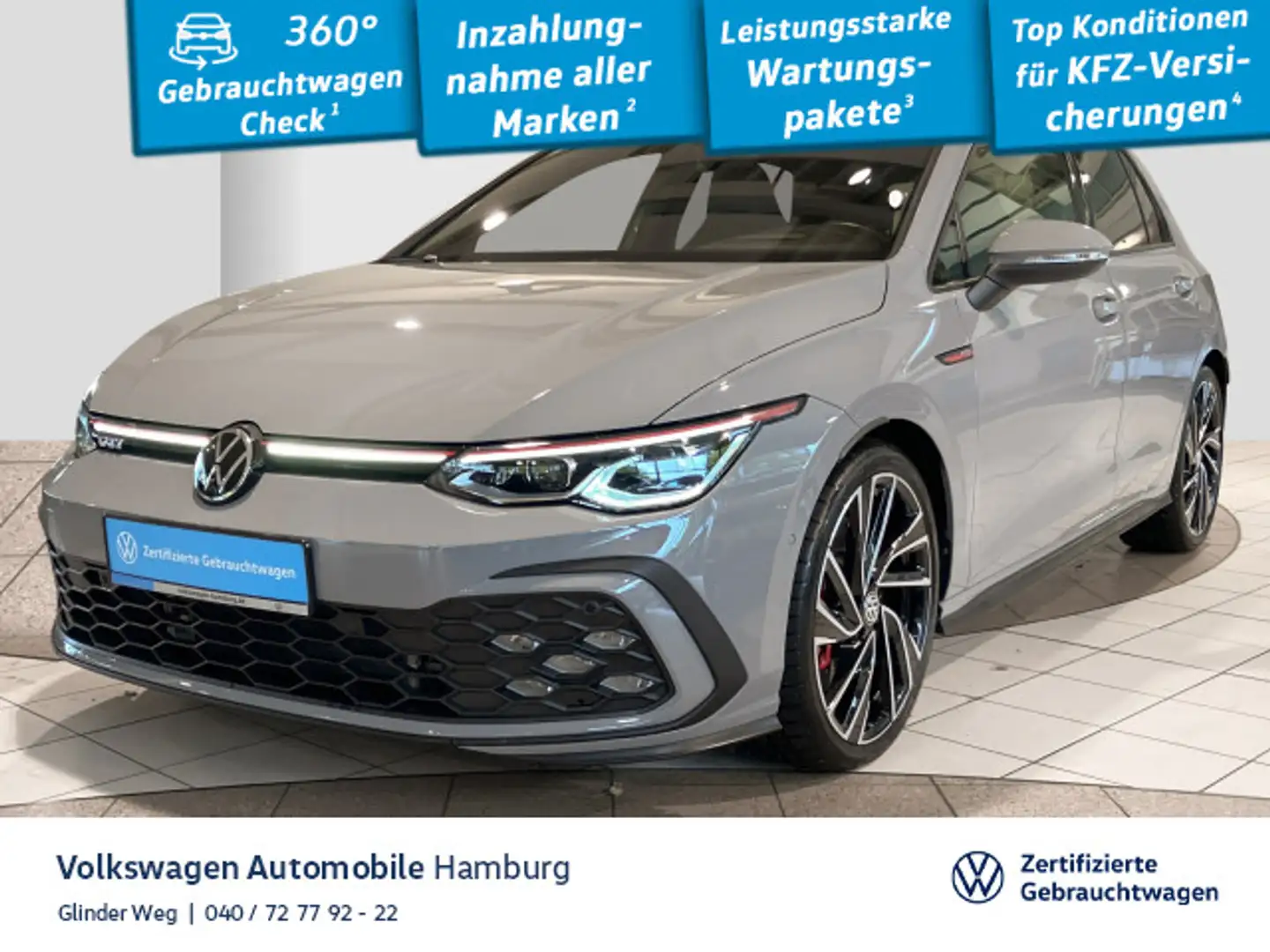 Volkswagen Golf GTI Golf VIII 2.0 TSI GTI DSG Park Assist AppConnect Grau - 1
