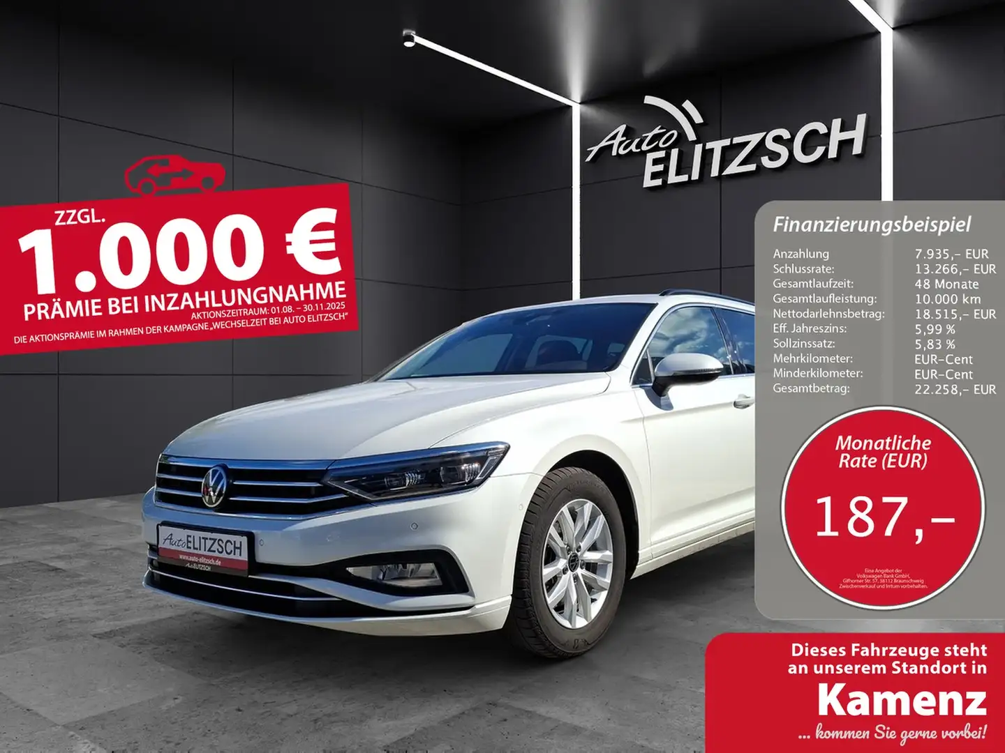 Volkswagen Passat Variant TDI Business DSG Matrix AHK Navi AID ACC RFK SH Weiß - 1