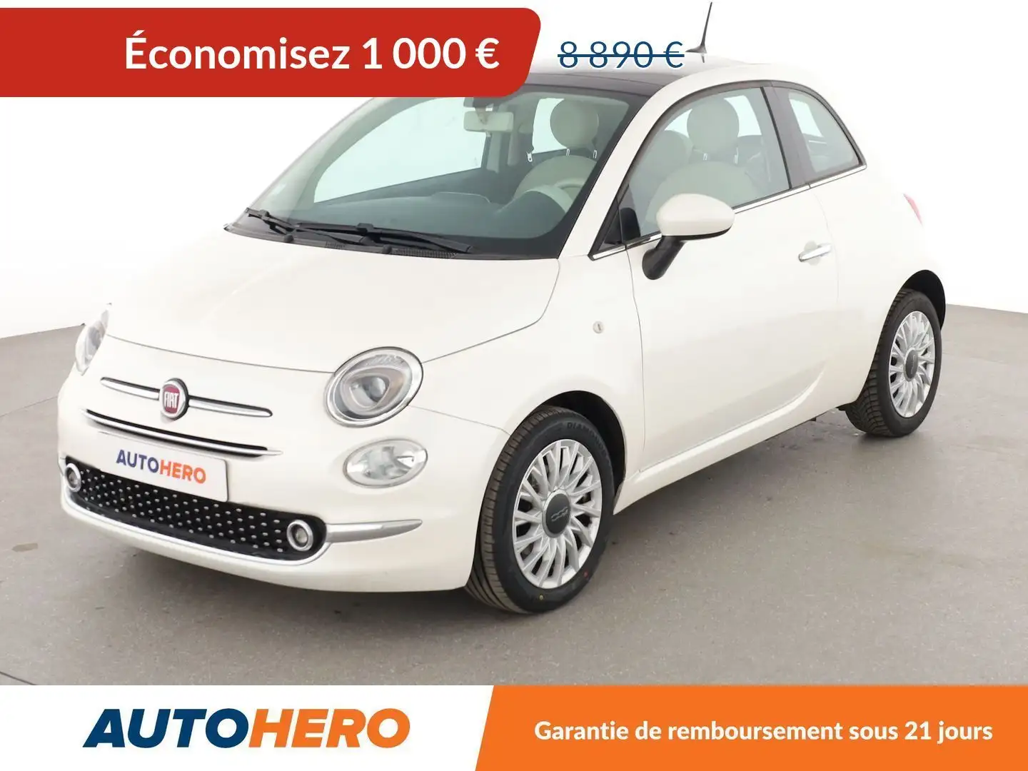 Fiat 500 0.9 TwinAir Lounge Blanc - 1