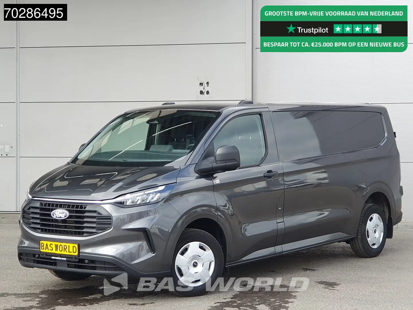 Ford Transit Custom 136PK L2H1 LED ACC Navi Airco Camera Parkeersensor Grijs - 1
