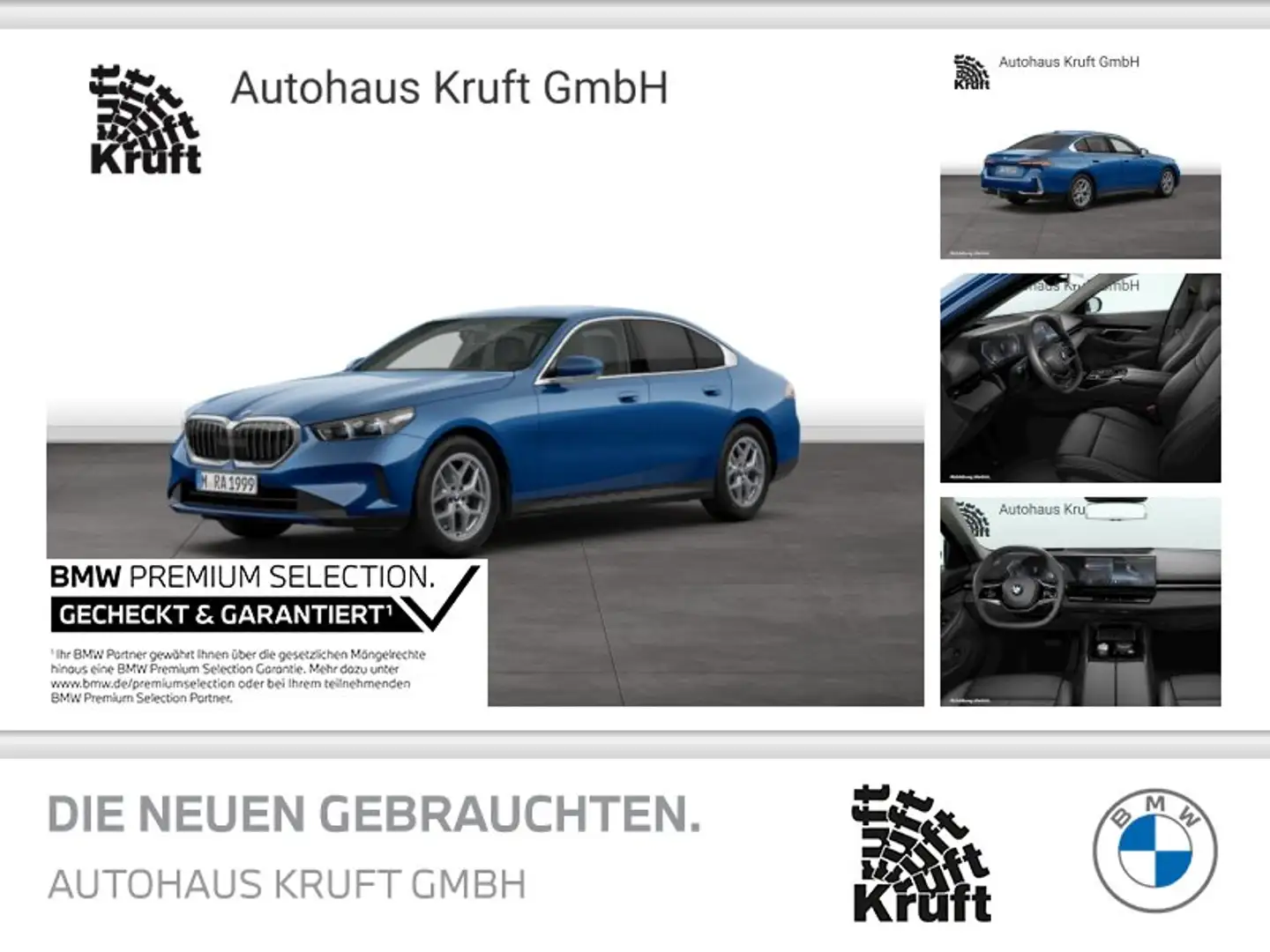 BMW 520 d xDrive ACC+KAMERA+ESITZE+AHK+ICONIC GLOW Blau - 1