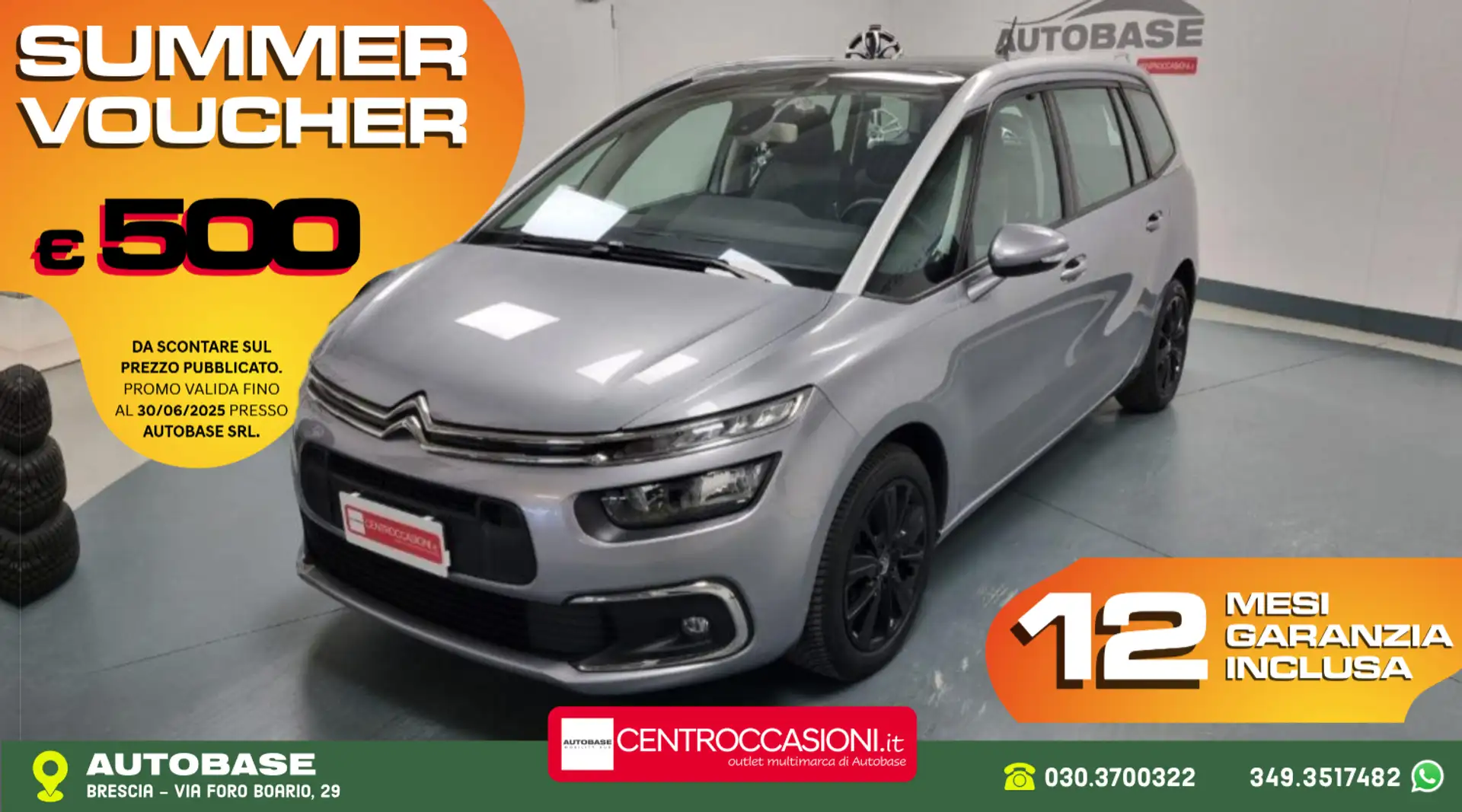 Citroen Grand C4 SpaceTourer 2.0 bluehdi Feel s&s 160cv eat8 Argento - 1
