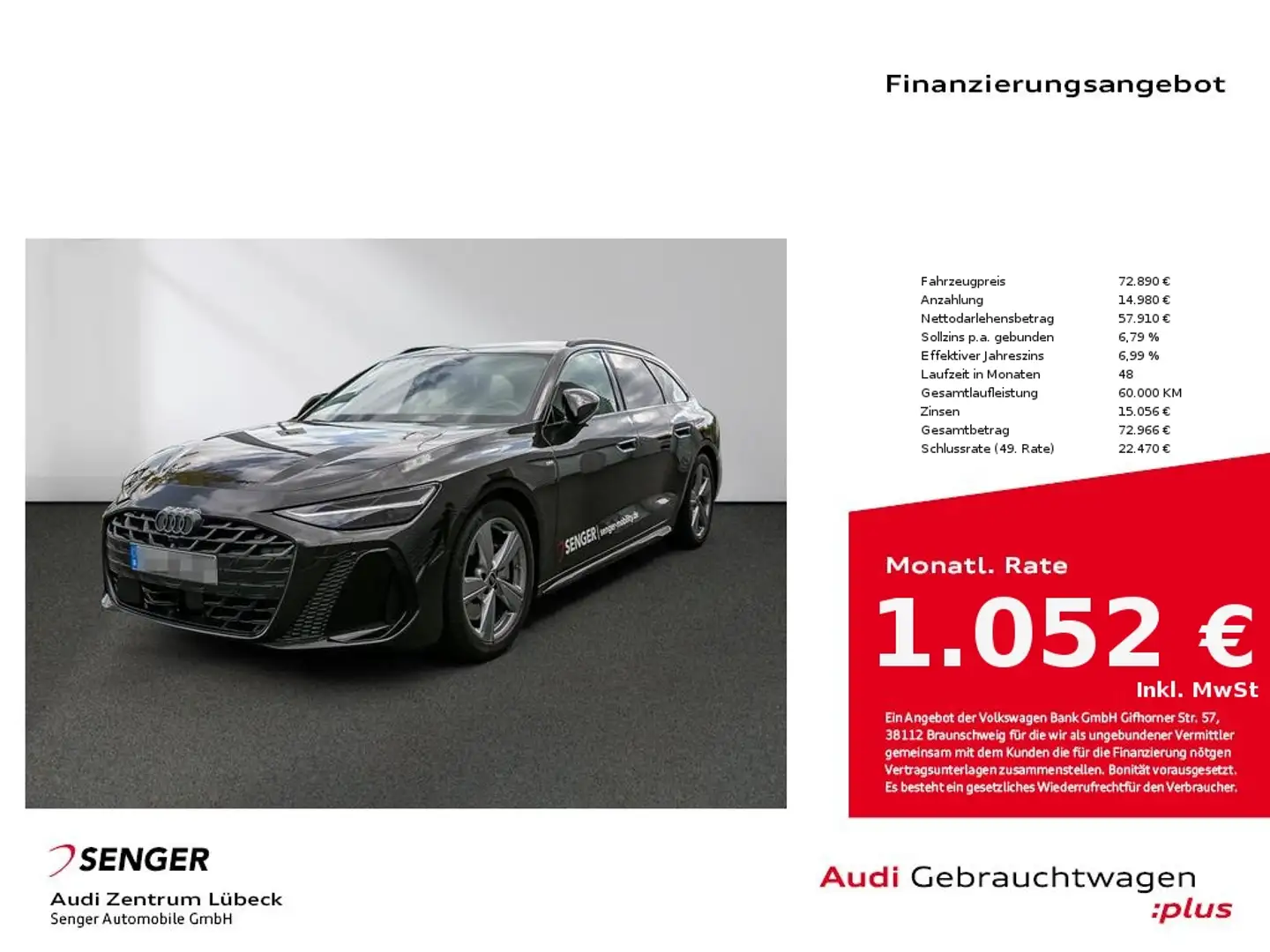 Audi A6 Avant TDI quattro S line Digitales Cockpit Braun - 1