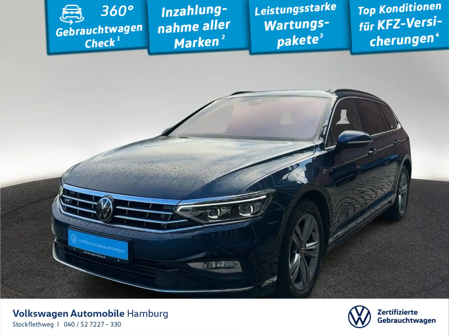 Volkswagen Passat Variant 2.0 TDI R-Line DSG Navi ACC Sound Blau - 1