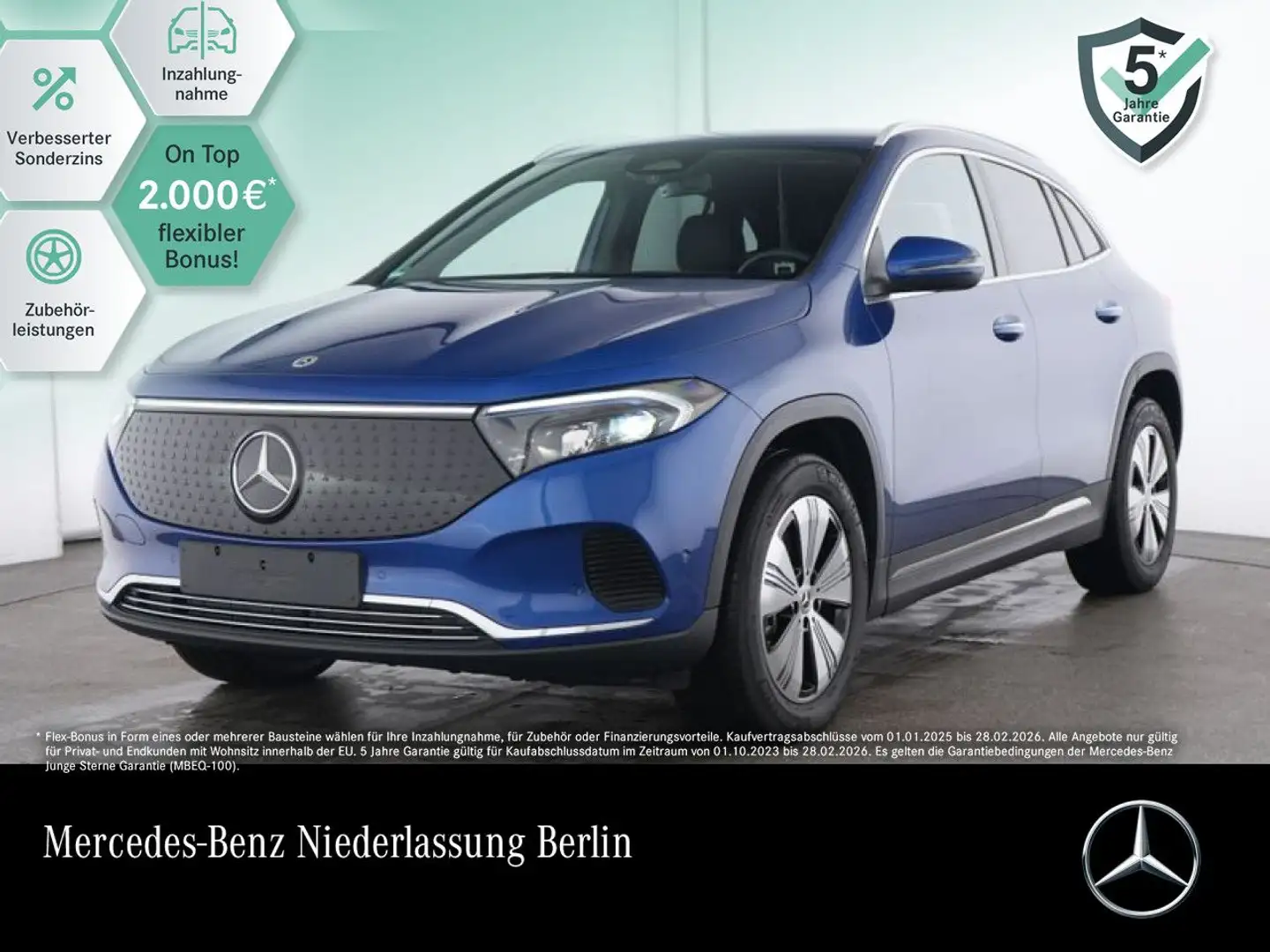 Mercedes-Benz EQA 350 4M PROG+PLUS-PAKET+AHK+KAMERA+KEYLESS+SPUR Blau - 1
