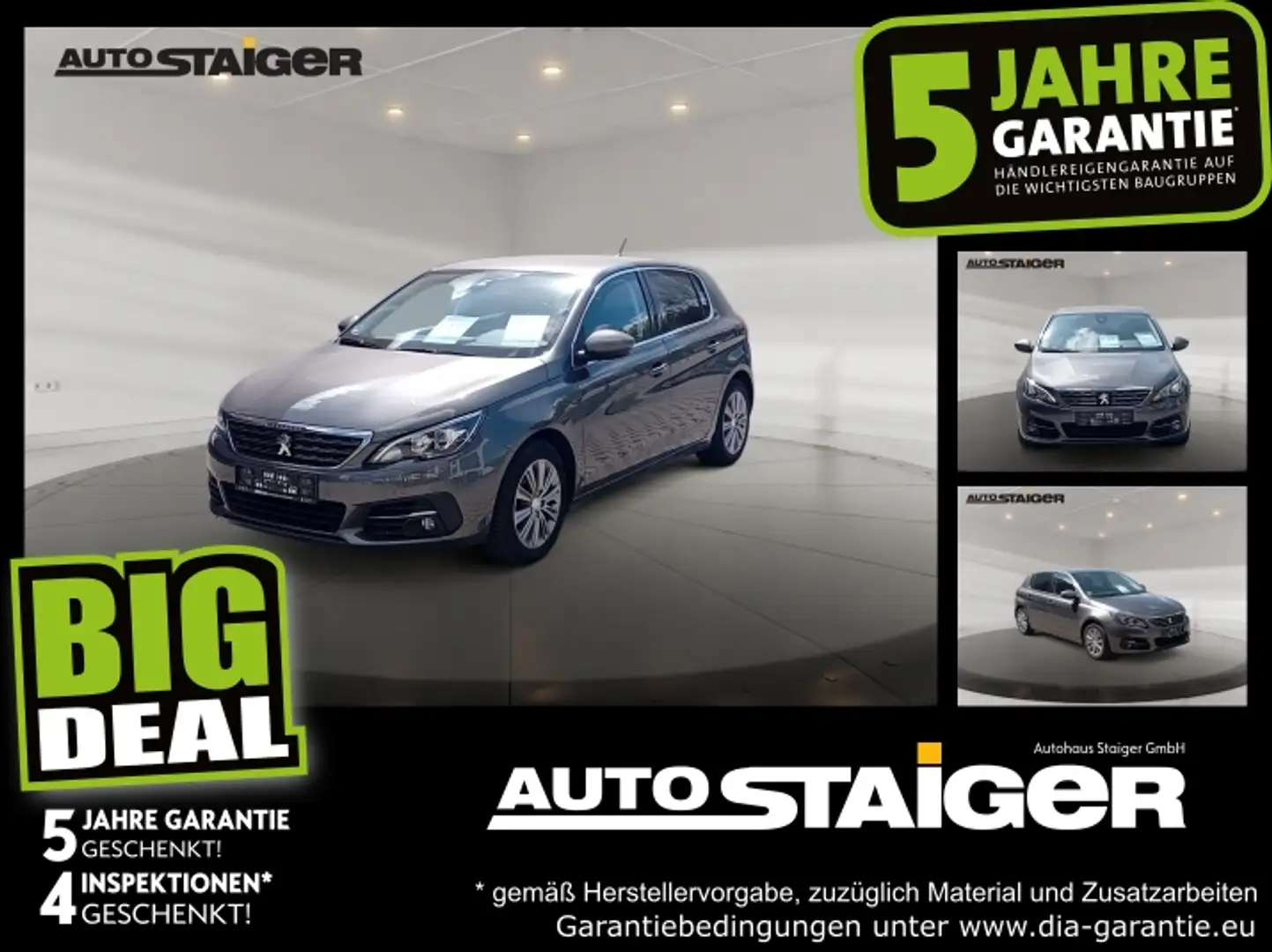 Peugeot 308 Limousine Allure HDI 130 *SHZ*Navi*AHK* Grau - 1