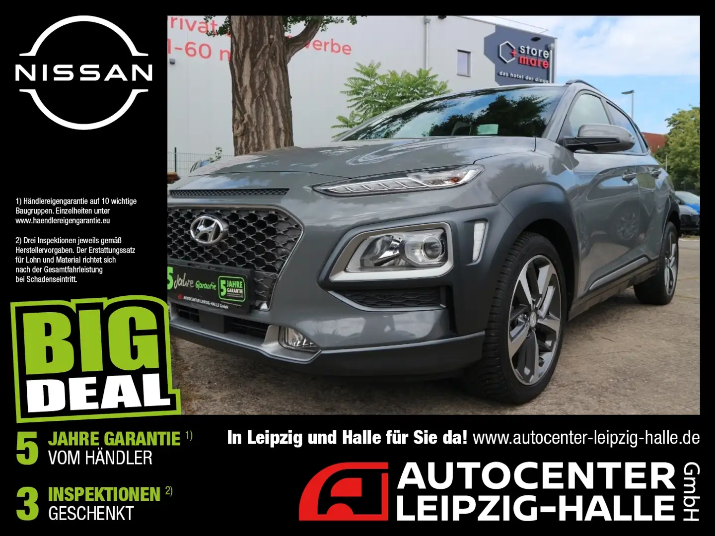 Hyundai KONA 1.0 T-GDI Style Head-Up AHK Kamera Grau - 1