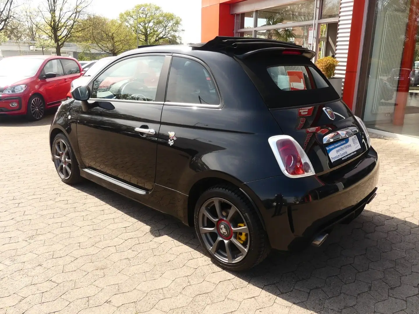 Fiat 500 Cabrio 595 C Custom Sitzheizung*Klima*Navi Чорний - 2