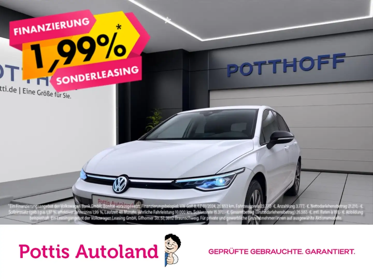 Volkswagen Golf 1.5 TSI GOAL AHK LED SITZHZG NAVI Weiß - 1