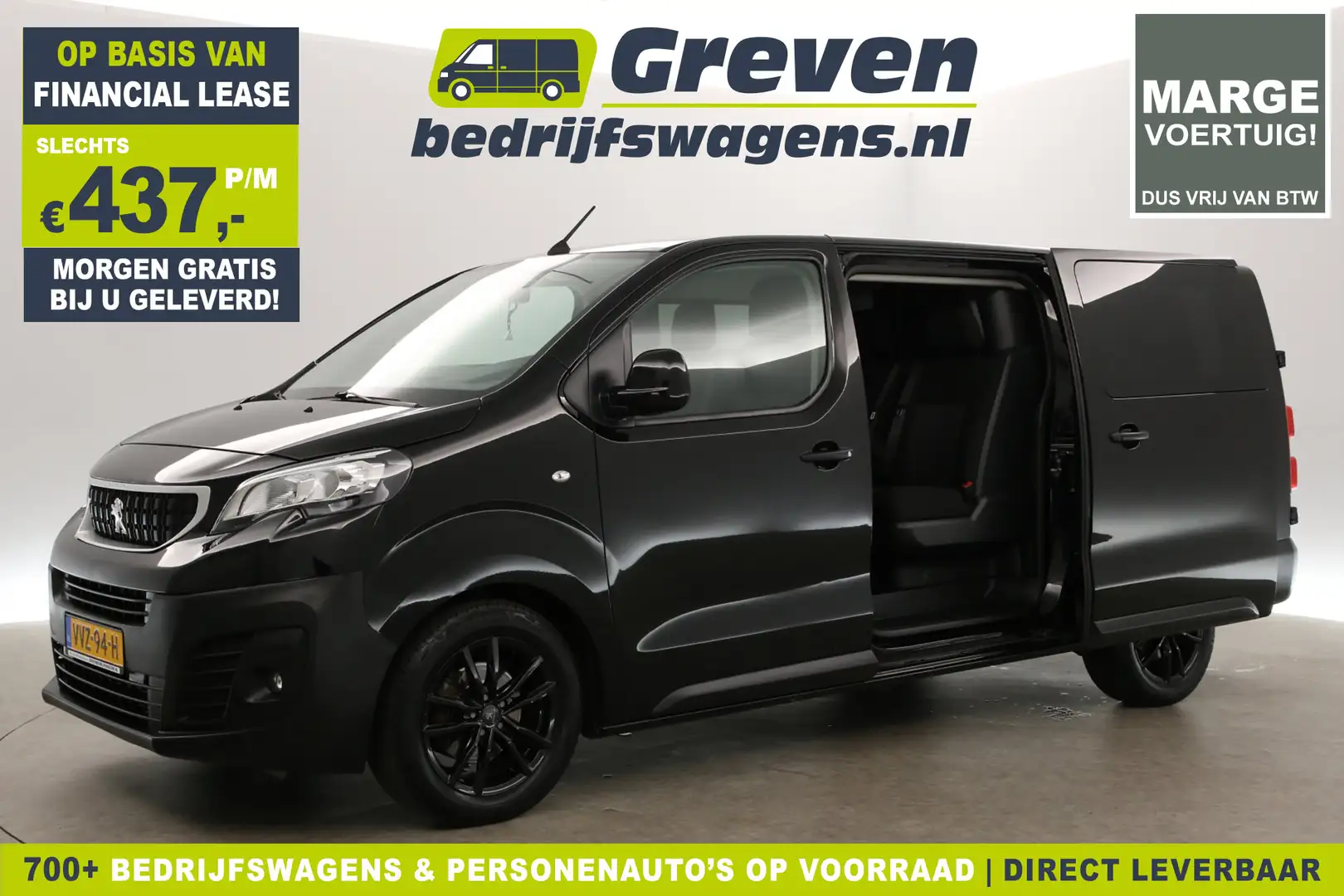 Peugeot Expert 231L 2.0 BlueHDI L3H1 | MARGE! | Dubbele Cabine | Zwart - 1