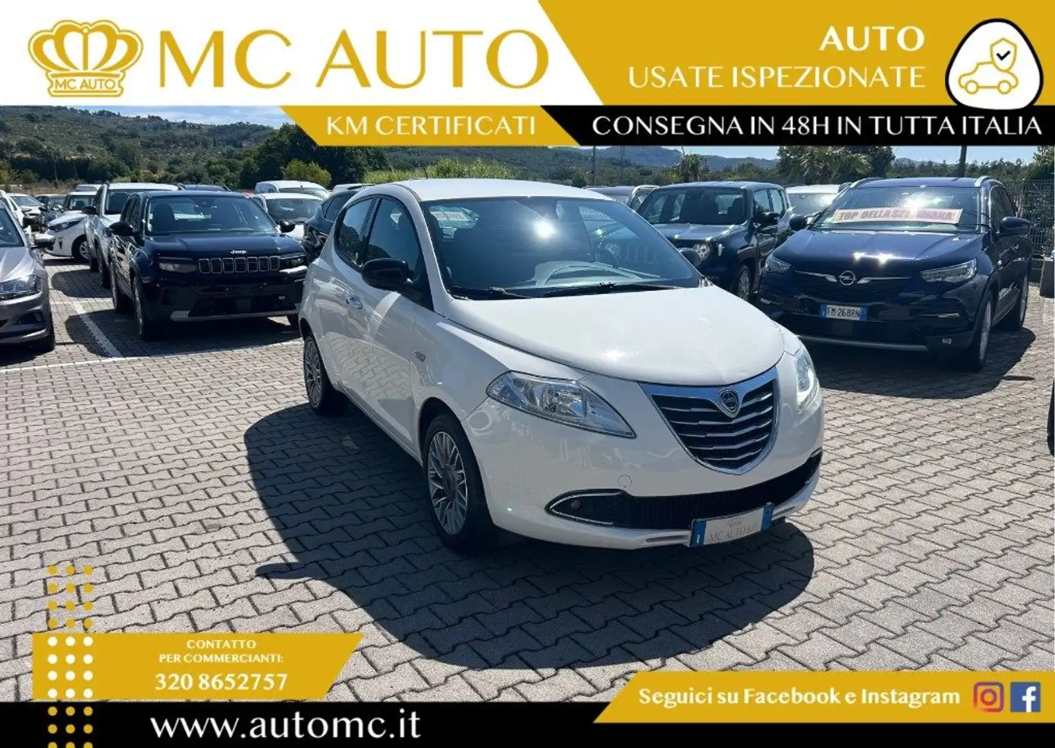 Lancia Ypsilon 1.2 69 CV 5 porte GPL Ecochic Gold Bianco - 1