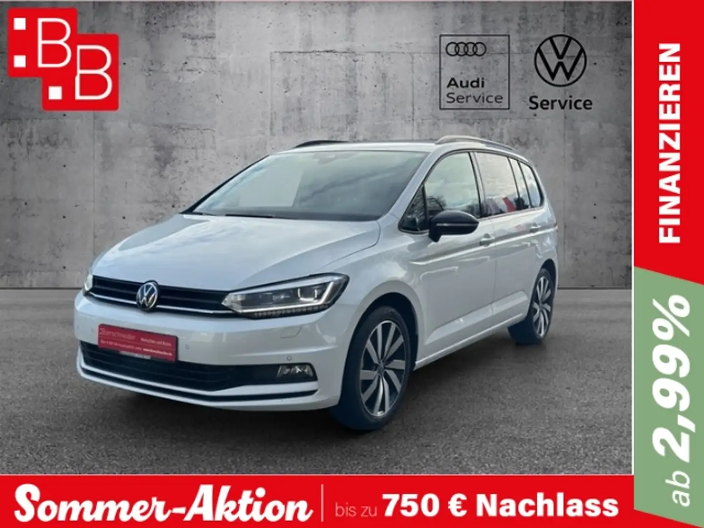 Volkswagen Touran 2.0 TDI DSG Highline DIGITAL COCKPIT PRO KAMERA AH Weiß - 1
