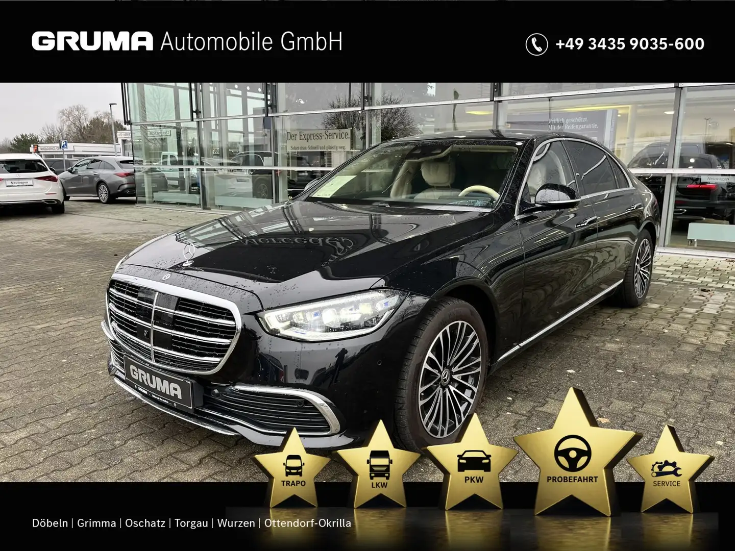 Mercedes-Benz S 450 S 450 4M L Standhzg.+DigiLight+Distronic+3D+360° Noir - 1