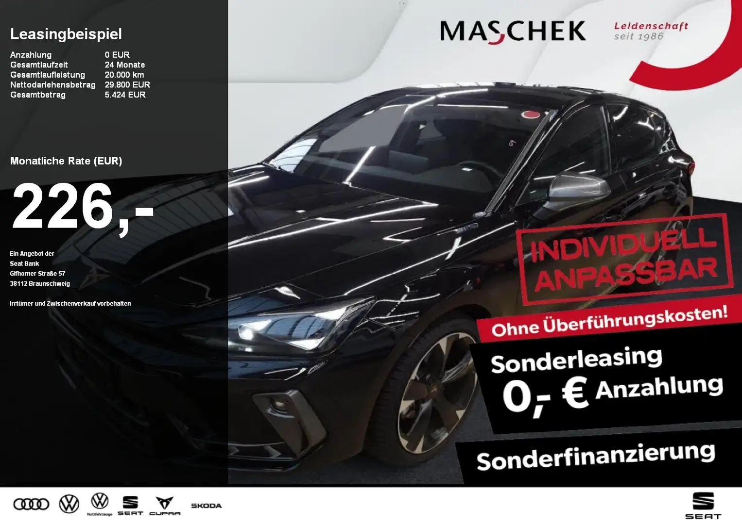 CUPRA Leon 1.5eTSI Navi RearView Sitzh. ACC Ambiente Schwarz - 1