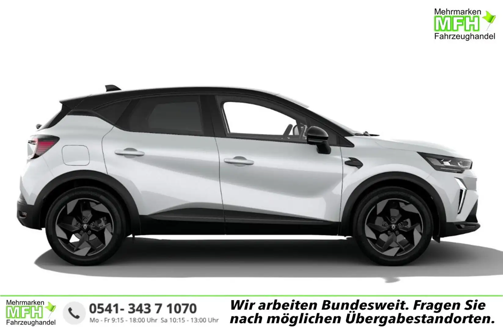 Renault Captur Techno 1.3 TCe 160 MHEV EDC Nav WinterP 116 kW ... Weiß - 1