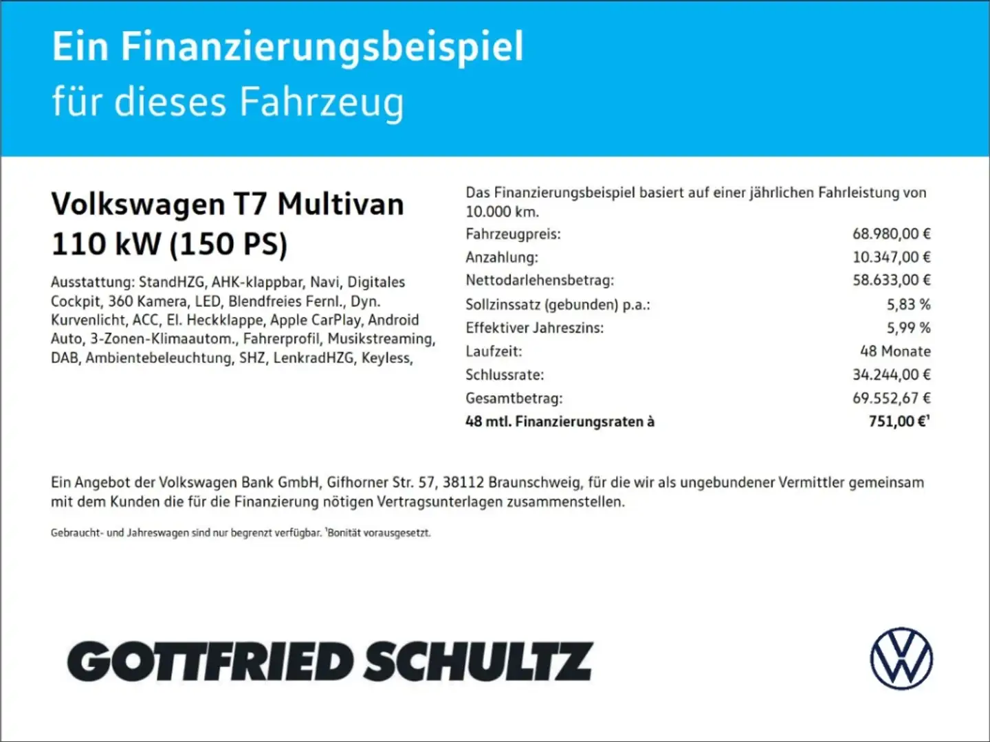 Volkswagen T7 Multivan Life 2 0 l 110 kW TDI SCR Frontantrieb Radst. 3124 Weiß - 2