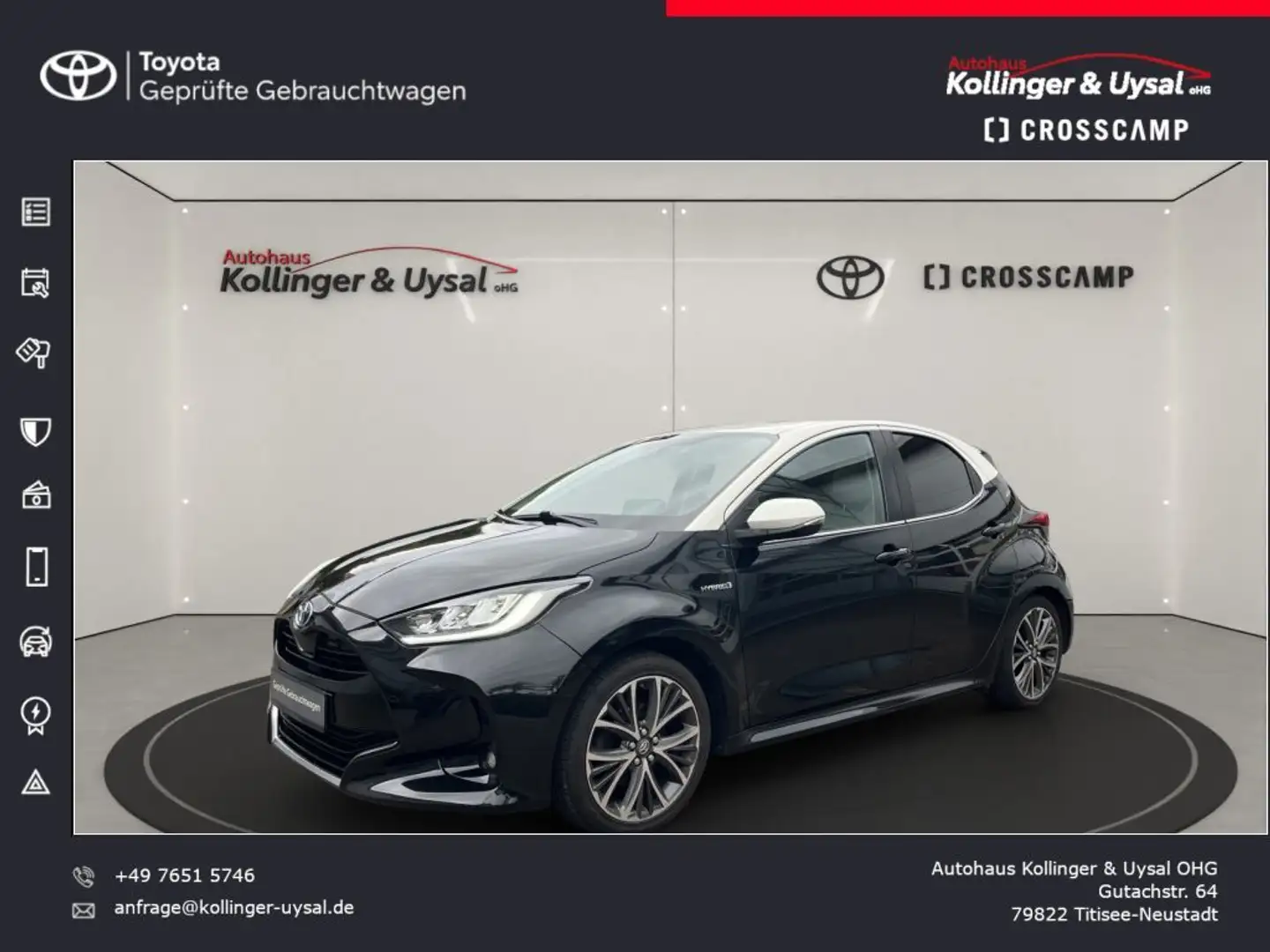 Toyota Yaris Hybrid 1.5 VVT-i Style Schwarz - 1