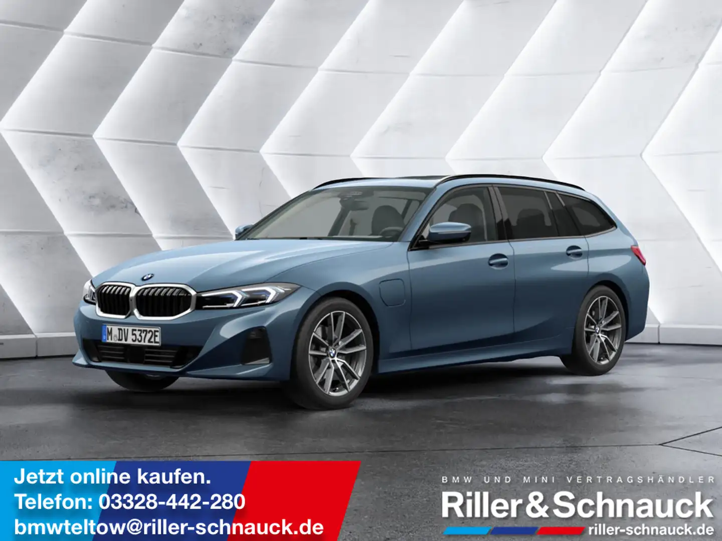 BMW 330 e Touring AHK ACC HUD FACEL. LED PANO 360° Blau - 1