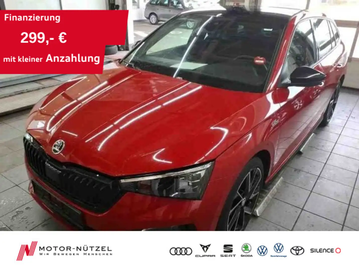 Skoda Scala 1.5 TSI MONTE CARLO LED+APP+SHZ+AHK+PANO Rot - 1