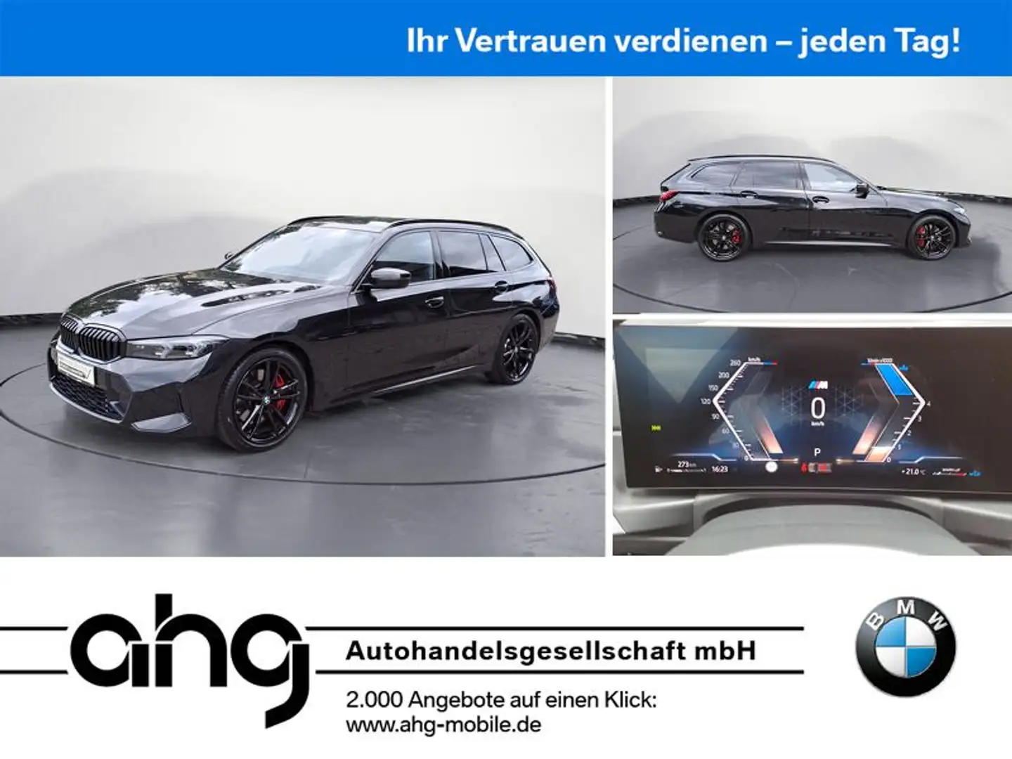 BMW 318 i Touring Auto M Sportpaket Innovationsp. RFT Schwarz - 1