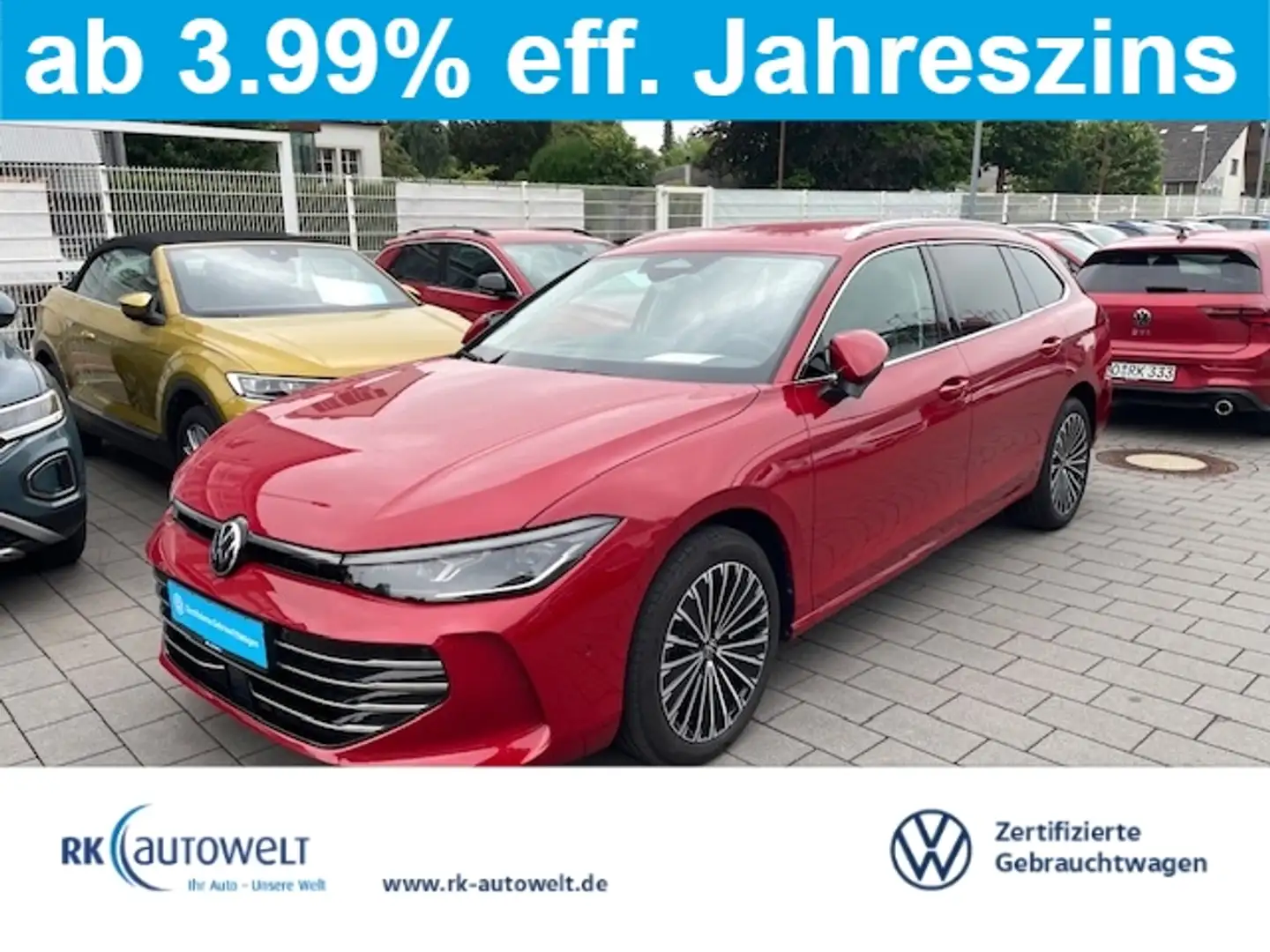 Volkswagen Passat Variant 2.0 TDI DSG Elegance HUD DCC Pro AHK Navi Digitale Rot - 1