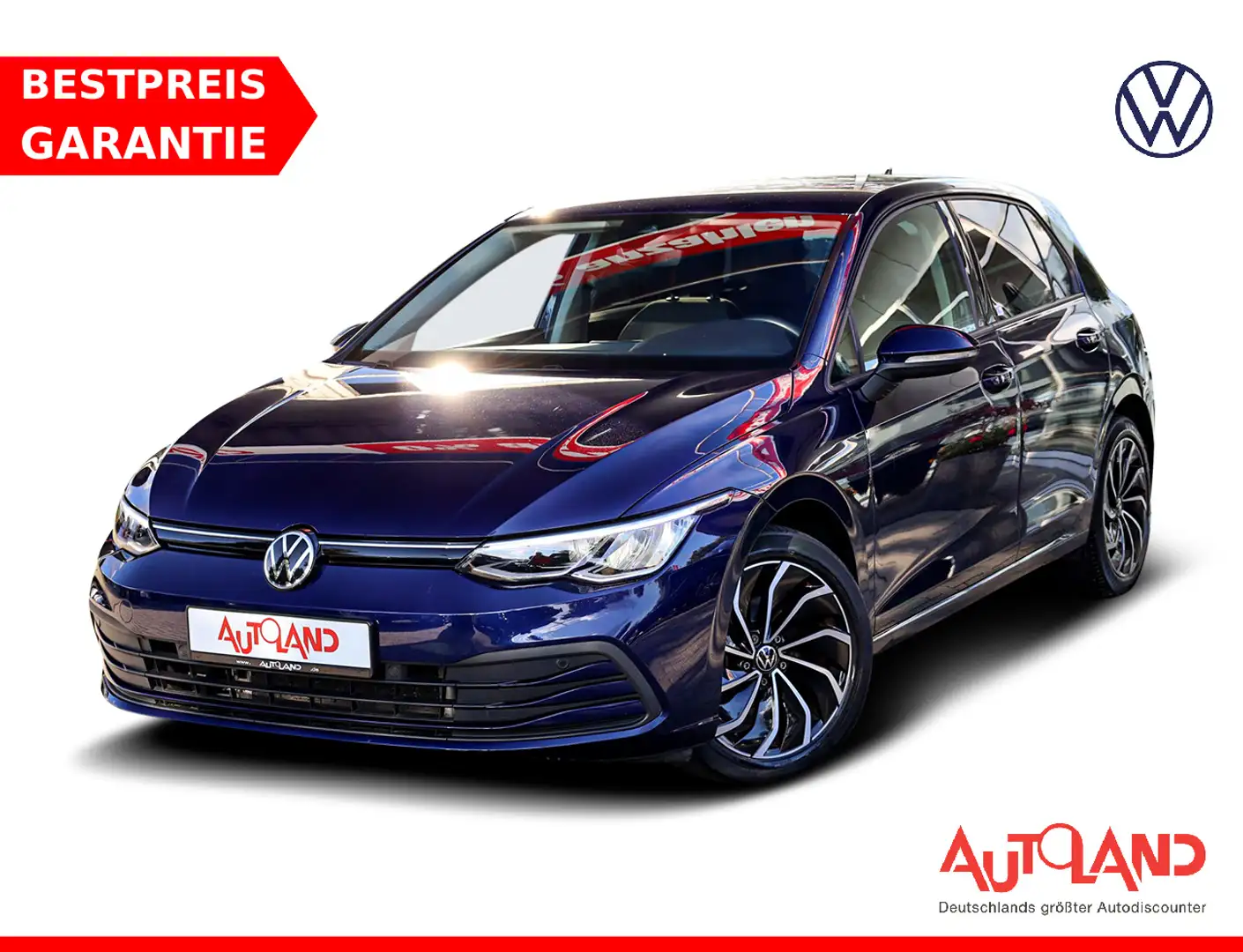 Volkswagen Golf VIII 1.5 16V TSI Life LED Navi ACC PDC USB Bleu - 1