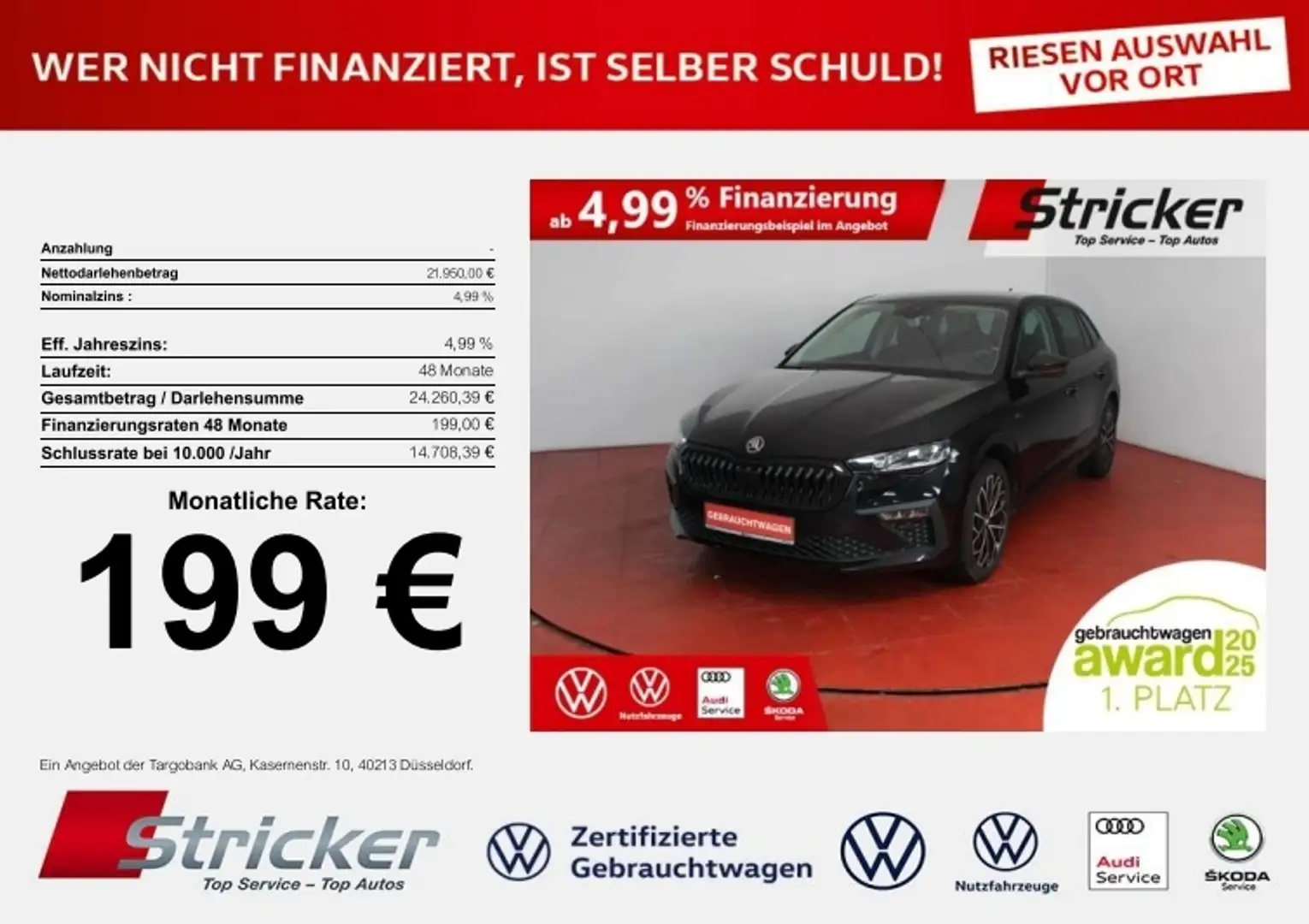 Skoda Scala Tour 1.0TSI DSG Matrix Kamera Schwarz - 1