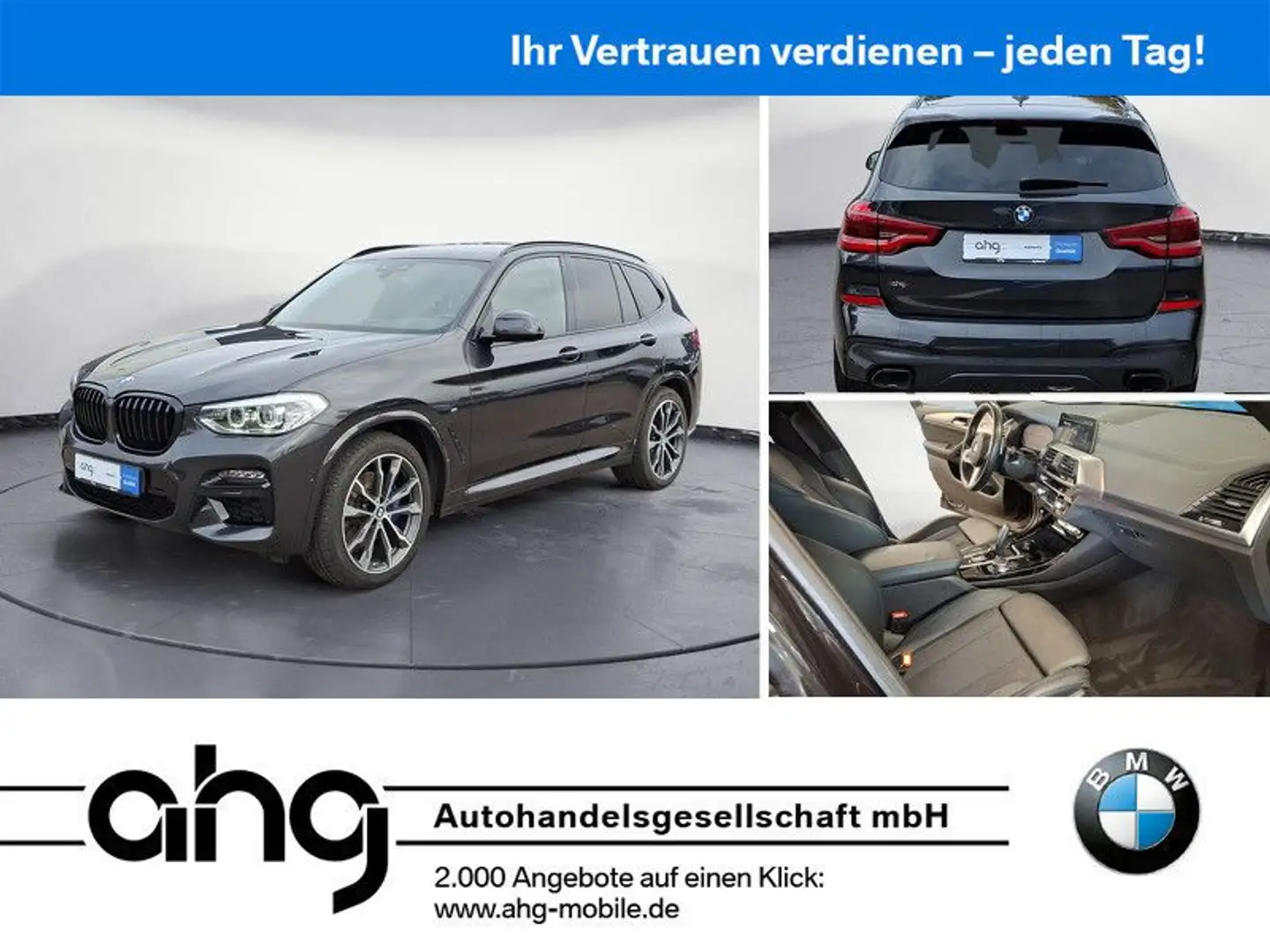 BMW X3 M i Aut. AHK Head-Up HIFI 20 Zoll M-Räder Me Gris - 1