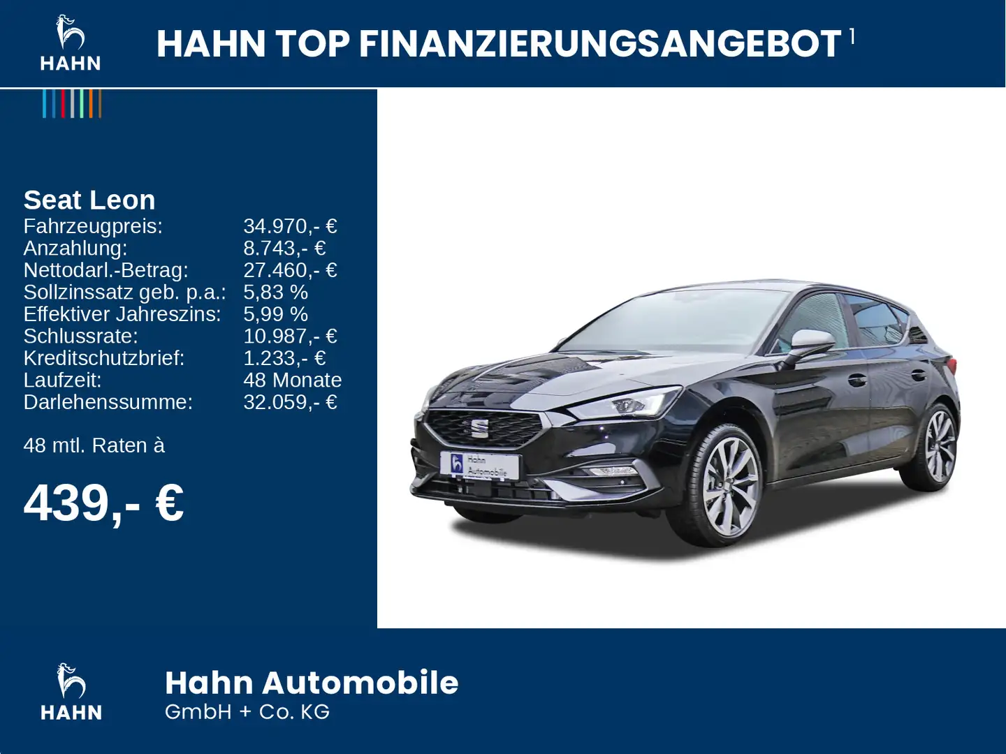 SEAT Leon FR 1.5eTSI DSG PDC Kamera PDC Kessy Navi Zwart - 2