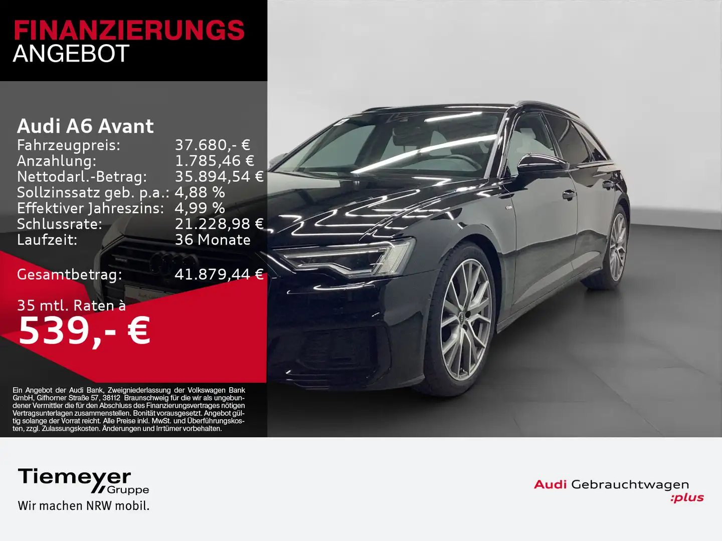 Audi A6 50 TFSIe Q 2x S LINE KAMERA VIRTUAL SIT Schwarz - 1