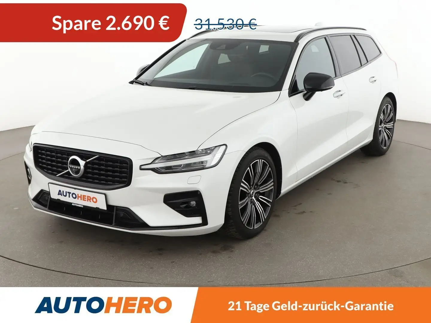 Volvo V60 2.0 B4 R-Design Aut.*360°*HUD*LED*NAVI*PDC*SHZ* Weiß - 1