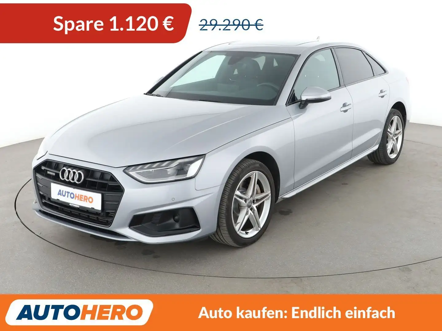 Audi A4 45 TDI quattro advanced Aut. *LED*ACC*MEMORY* Argent - 1