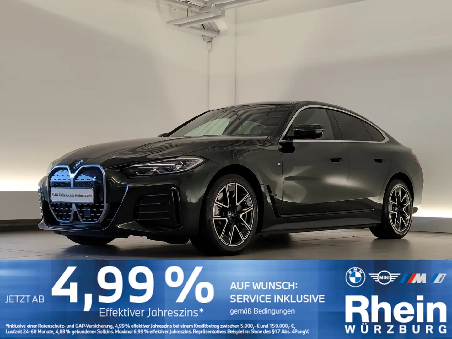 BMW i4 eDrive40 Gran Coupé M Sportpaket DAB/SHZ/H&K DAB/S Grün - 1