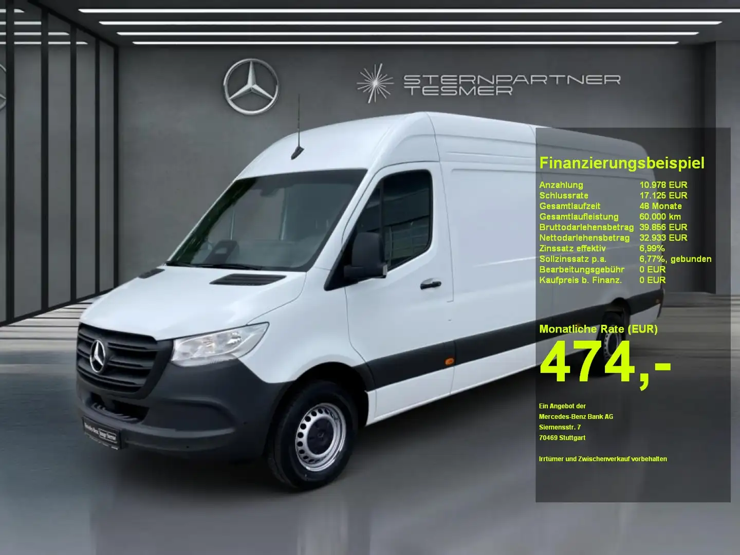 Mercedes-Benz Sprinter 317 CDI Kasten PRO Maxi 9G Klima+Kamera Weiß - 1