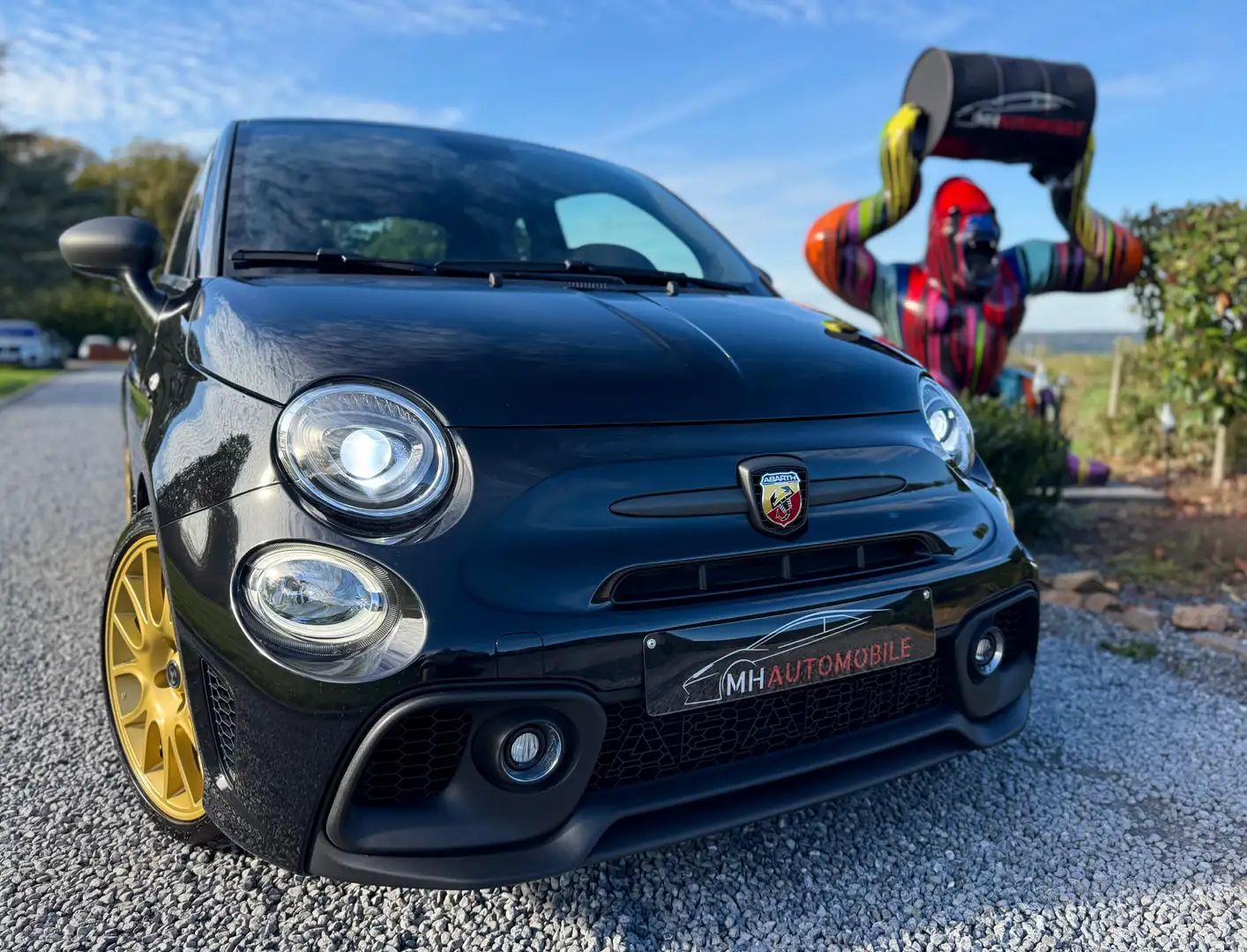 Fiat 500 Abarth 695 75TH EDITION // SABELT CARBONE Schwarz - 1