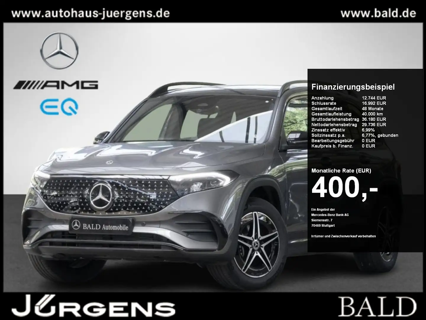 Mercedes-Benz EQB 300 4M AMG-Advanced/LED/Pano/Easy/Night/18" Grau - 1