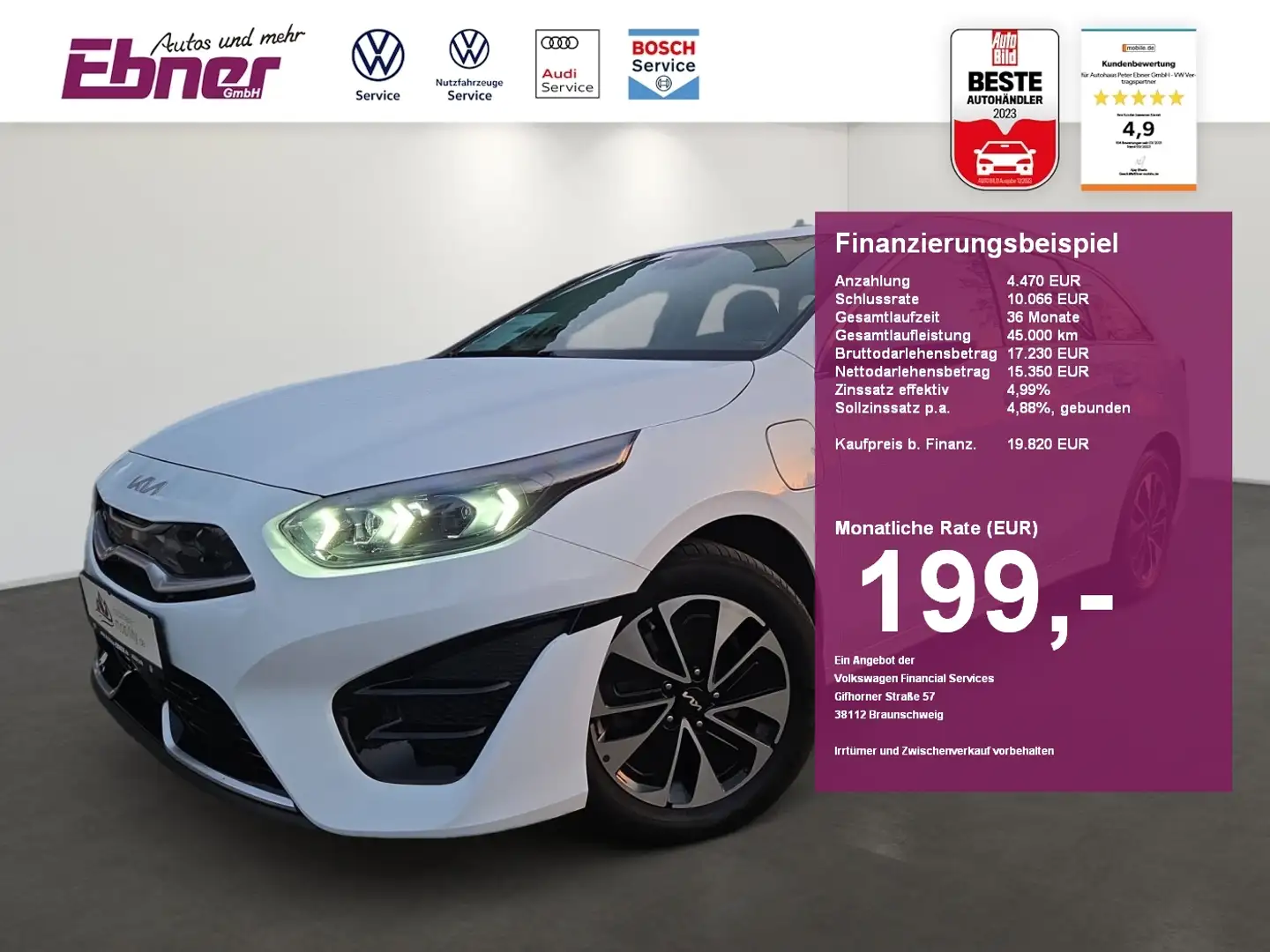 Kia Ceed SW / cee'd SW Ceed SW VISION PHEV DCT LED+NAVI-APP+SITZHZG+GRA+ Weiß - 1