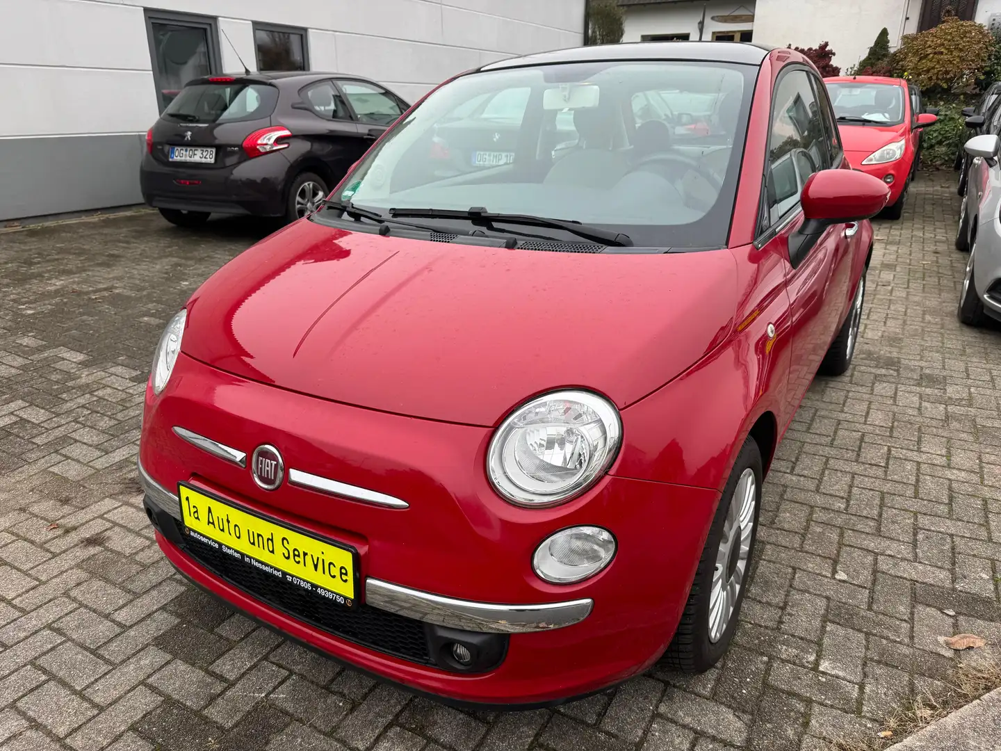 Fiat 500 Lounge Pano Dach, Klima, El Fenster 2te Hand Rot - 1