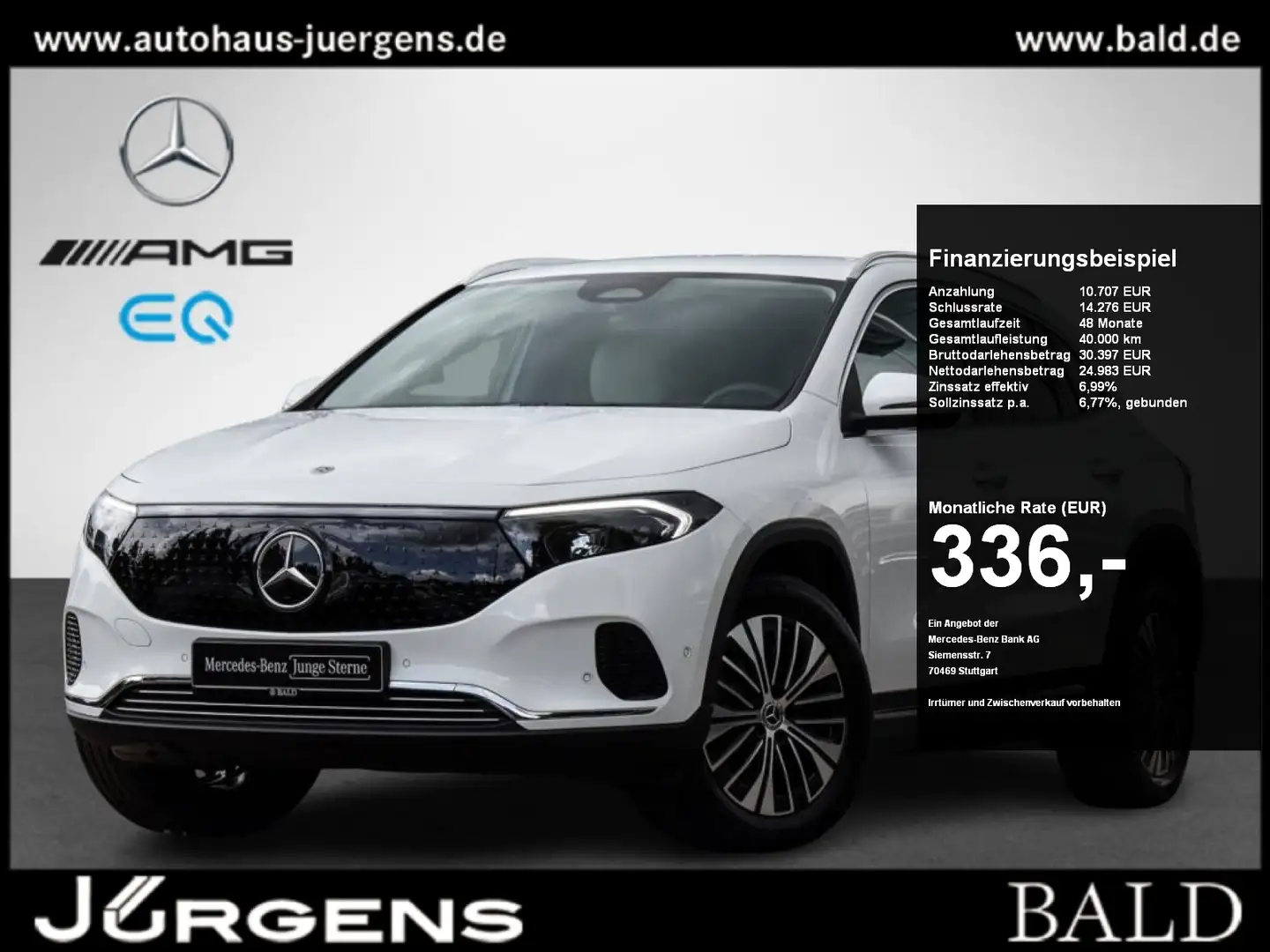 Mercedes-Benz EQA 300 4MATIC +Progressive+MBUX+LED+Wide+Cam Weiß - 1