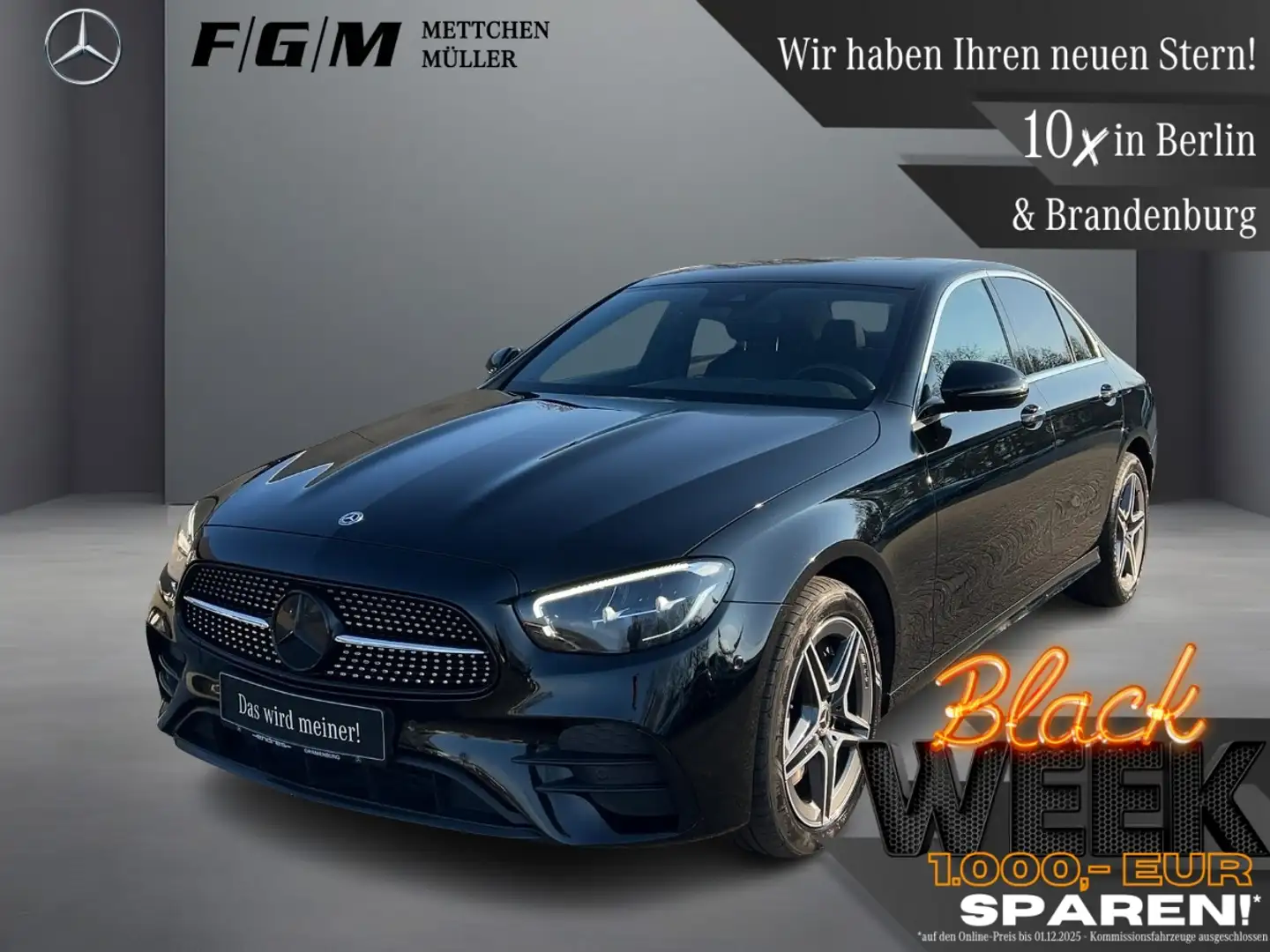 Mercedes-Benz E 300 e AMG Line Burm|Sitzhz|Kam|Keyless|LED Noir - 1