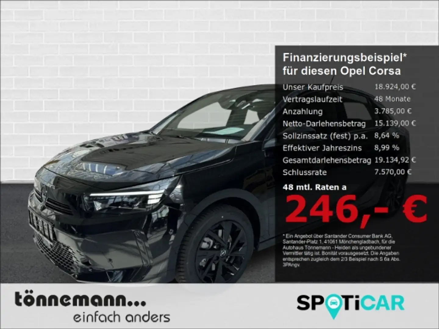 Opel Corsa F FACELIFT GS+RÜCKFAHRKAMERA+ALLWETTERREIFEN+LED-S Negro - 1