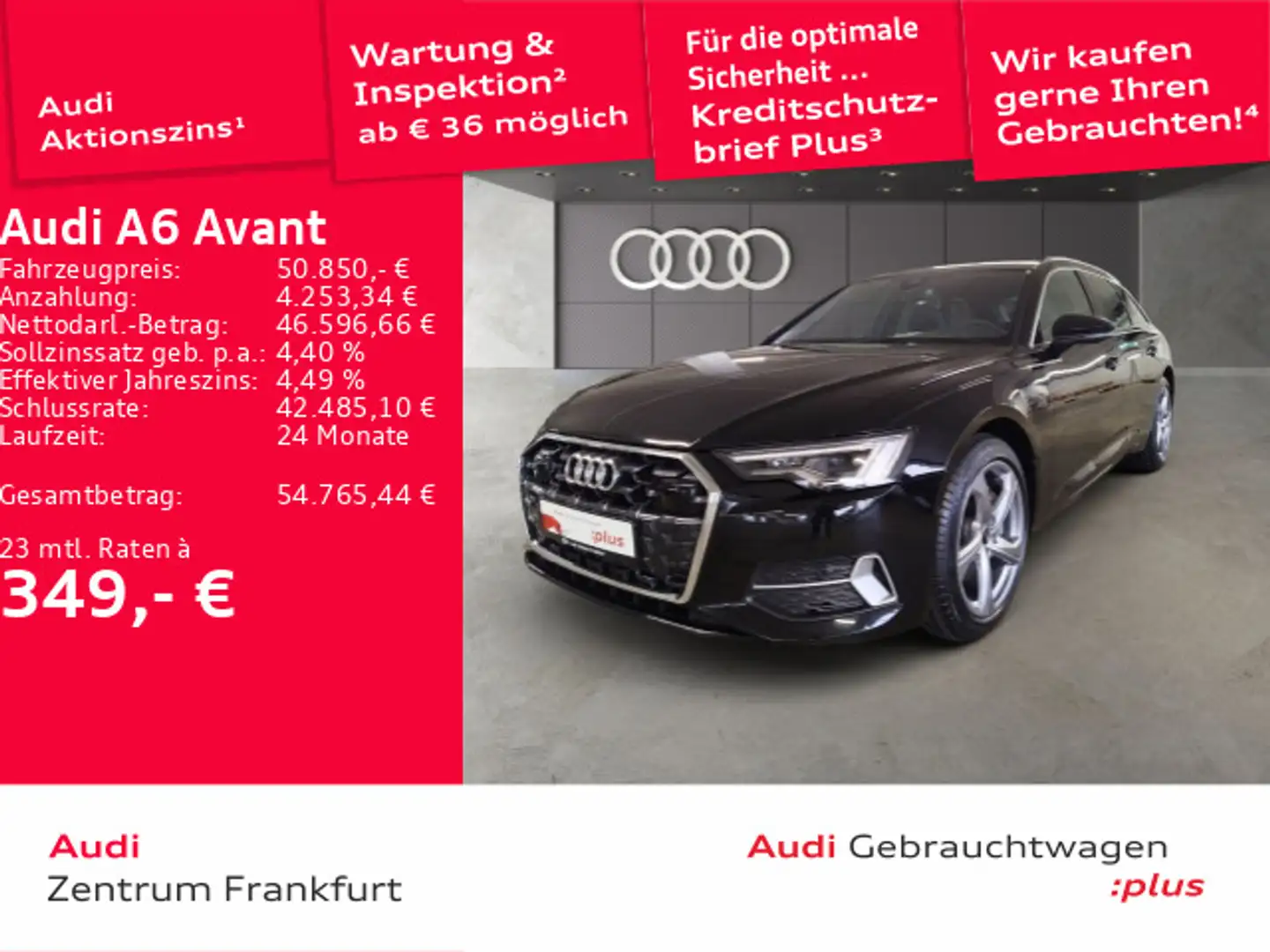 Audi A6 45 TFSI S tronic sport advanced MatrixL Schwarz - 1