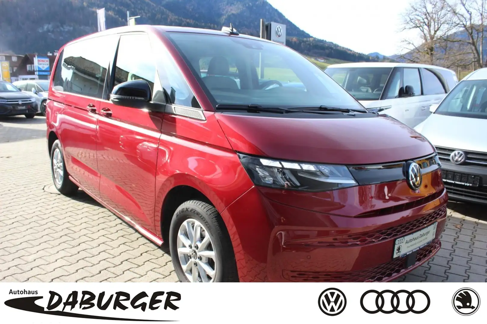 Volkswagen T7 Multivan 2.0 TDI AHK+7-Si+150.000 KM Garantie Klima Rouge - 1