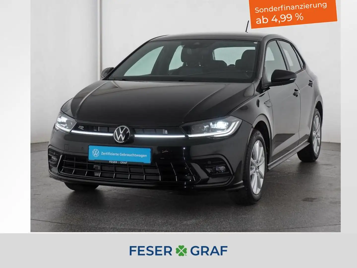Volkswagen Polo 1.0TSI R-Line DSG LED ACC Rückfahrkamera Schwarz - 1