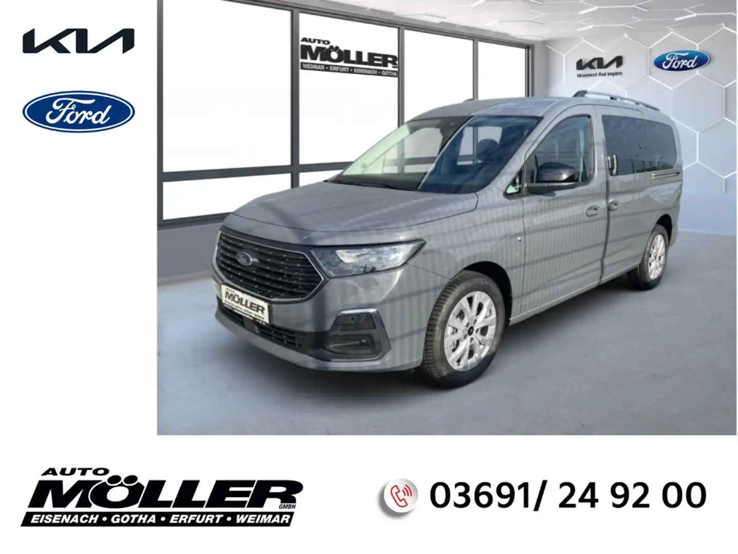 Ford Tourneo Connect 1.5 A7 Titanium !Vorbereitung für Rollstuhlumbau! Grau - 1