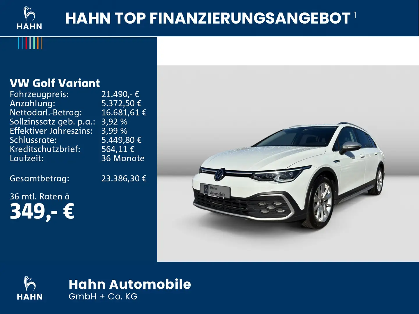 Volkswagen Golf Variant Golf VIII Variant Alltrack 2.0TDI DSG 4Mo AHK Weiß - 2